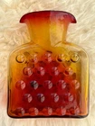 Blenko Glass Hojo 384 Water Bottle In Tangerine, Double Spout Pitcher