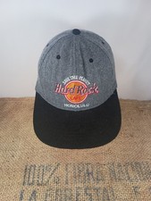 Vintage Hard Rock Cafe Honolulu Black Gray Grey Snapback Cap Save The Planet Hat