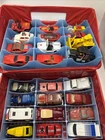 24 Vintage MIXED BRANDS Lot Cars Trucks Hot Wheels Matchbox With Case