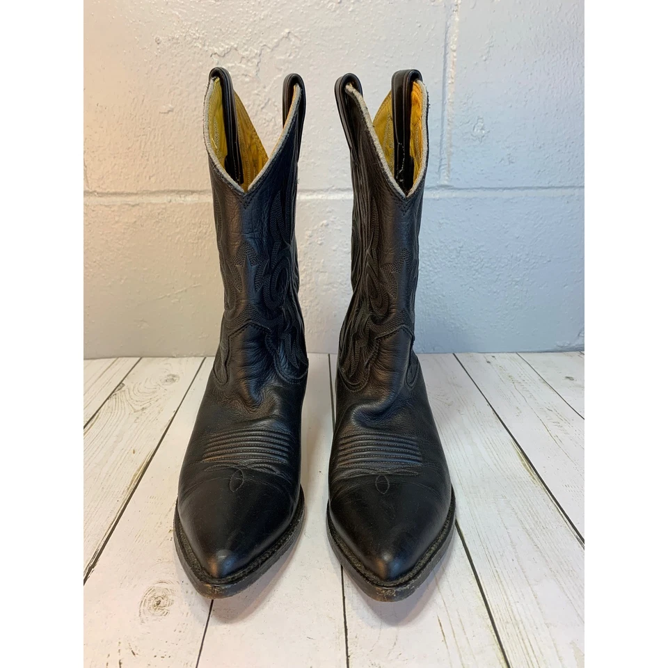 Botas de Vaquero Nocona Vintage Años 90 Cuero Negro Western Para Mujer Talla 6.5 Foto 3 de 4