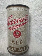SUPER NICE IRTP HARVARD ALE FLAT TOP BEER CAN.HARVARD BREW.LOWELL,MASS