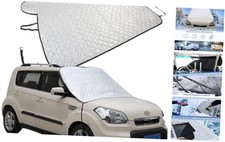 Car Windshield Snow Cover Compatible with Kia Soul 2010-2023 2024 2025 , Silver