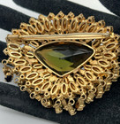 Fab! 1960s Roger Jean-Pierre French Couture Purple Lime Drippy Crystal Brooch — photo 8