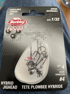 Berkeley Fusion 19 Hybrid Jig Head Size 1/32 Box Of 6 Units Qty 4 Each =24 Jigs