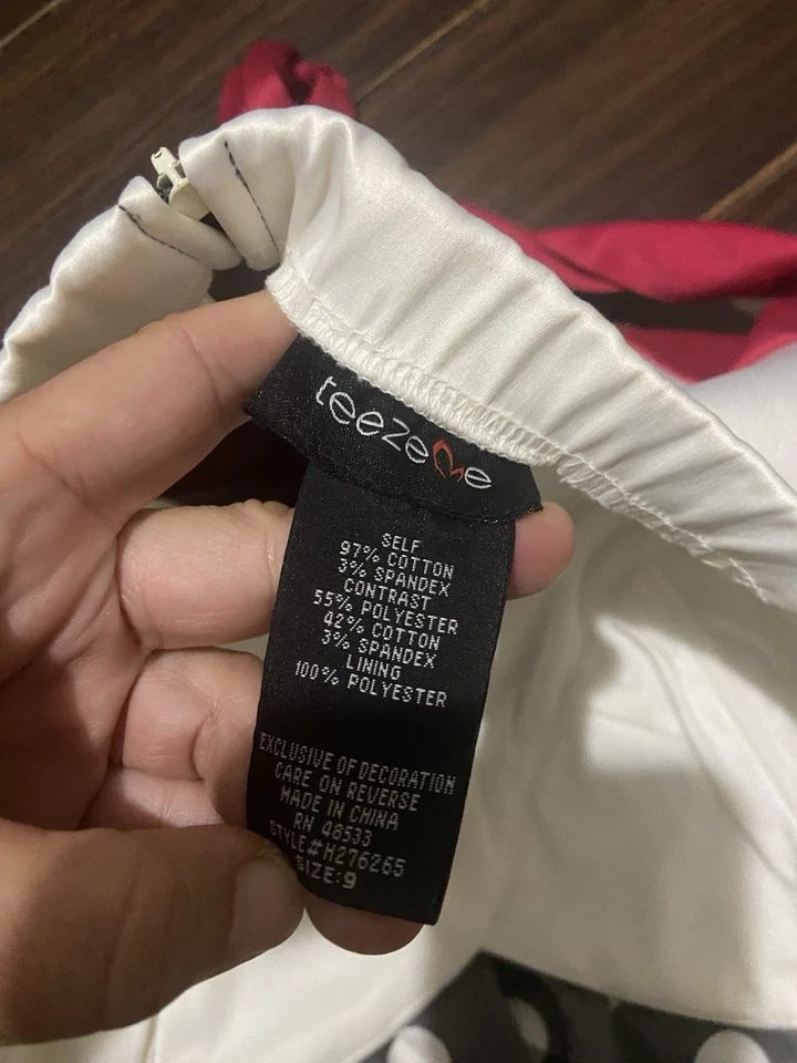 Vestido corto de fiesta TEEZE ME para mujer con cinturón sin mangas + acampanado talla: 9 Foto 4 de 4