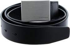 Calvin Klein Men Belt Formal Plaque 3.5 Cm Leather Black Belt Size 38Inch/ 95cms
