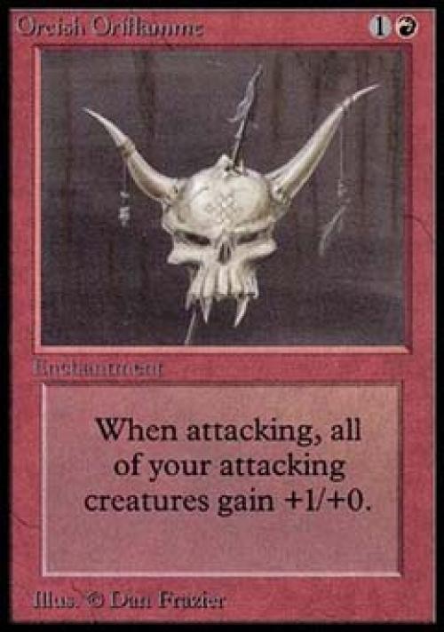 MTG English Orcish Oriflamme Heavy Play Normal Alpha