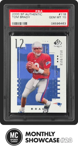 TOM BRADY PSA 10 2000 UD SP AUTHENTIC #118 FUTURE WATCH ROOKIE RC 596/1250 HOF