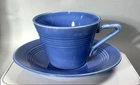 Vintage Homer Laughlin Harlequin Blue Tea Cup and Saucer