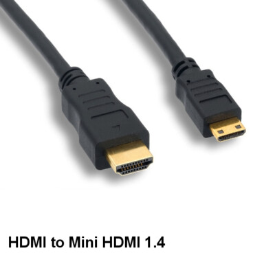 KNTK 10ft Mini HDMI to HDMI 1.4 Cable 4K 3D w/ Ethernet Display Digital Camera