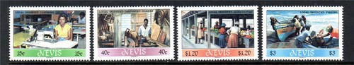 NEVIS MNH 1986 SG402-405 LOCAL INDUSTRIES SET OF 4 - 第 1/1 張圖片