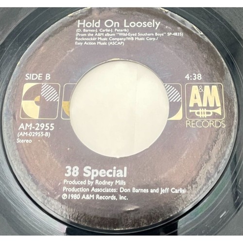 38 Special Hold on Loosely / Back to Paradise 45 Classic Rock 80s A&M 2955 - Imagen 1 de 6