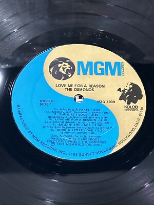 The Osmonds – Love Me For A Reason ~ VG/VG | eBay