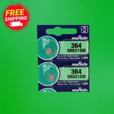Murata 364 SR621SW Watch Battery (Exp 2030 )  2Pc