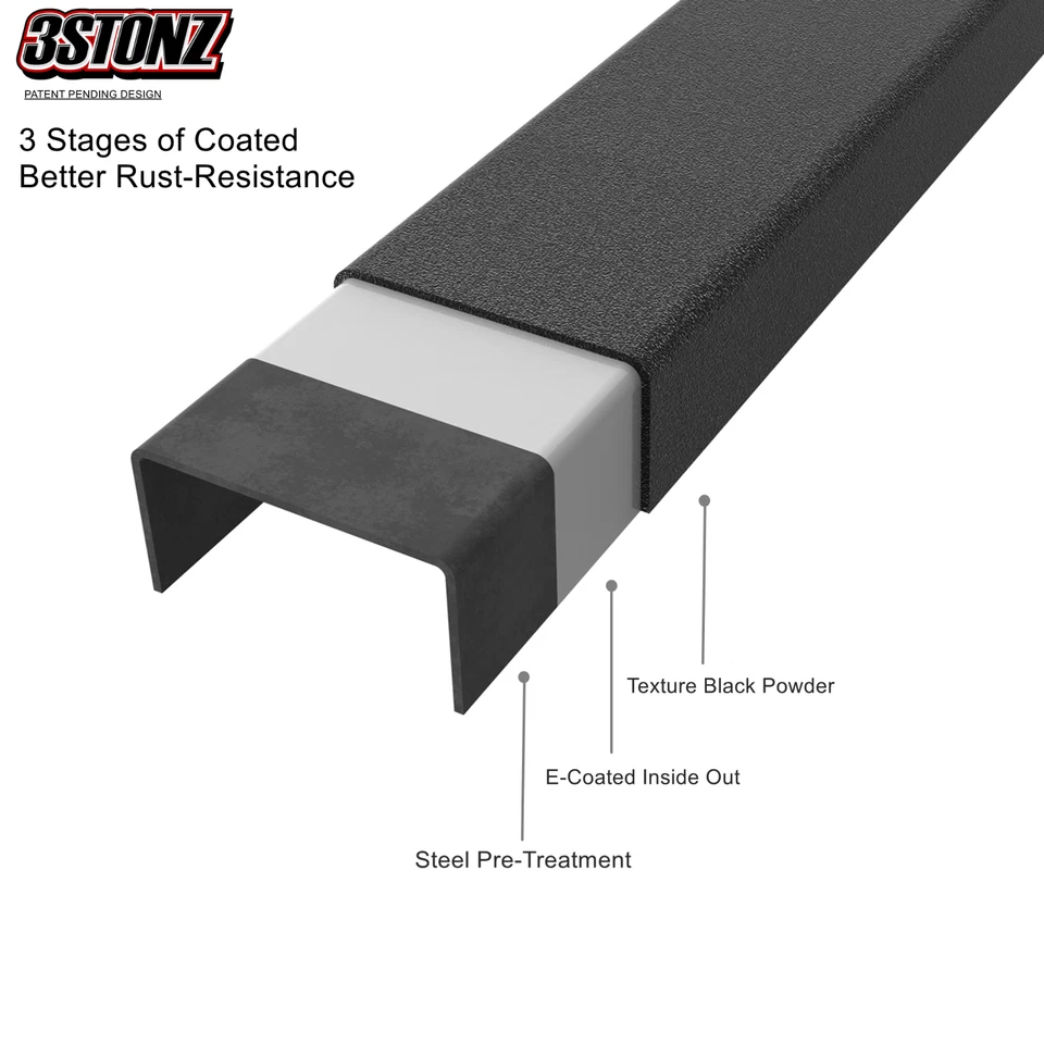 Tabla de correr para 99-16 Ford F250 F350 Super doble cabina textura negro escalón lateral Foto 4 de 4