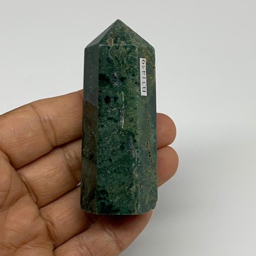 80.2g, 2.8"x1", Natural Ocean Jasper Tower Point Obelisk @Madagascar, B31459 - Picture 4 of 16