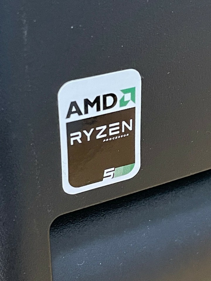 Retro Sleeper AMD RYZEN 5 7 9 R5 R7 R9 Processor Computer Case Badge ...