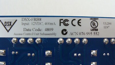 DSX Access Systems DSX-FRB8 Access Control Unit