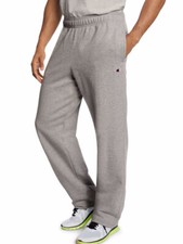 Champion Men's Powerblend Sweats Open Bottom Pants p0893