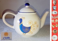 TEIERA ARTIGIANALE S'ISULA CERAMICA PAVONCELLA SARDA cm 18, e altri oggetti vari