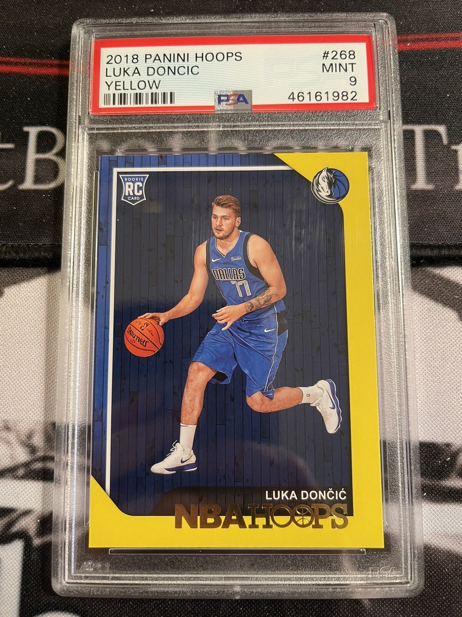 Luka Doncic 2018-19 Panini Hoops Yellow Rookie Card RC PSA 9 #268 