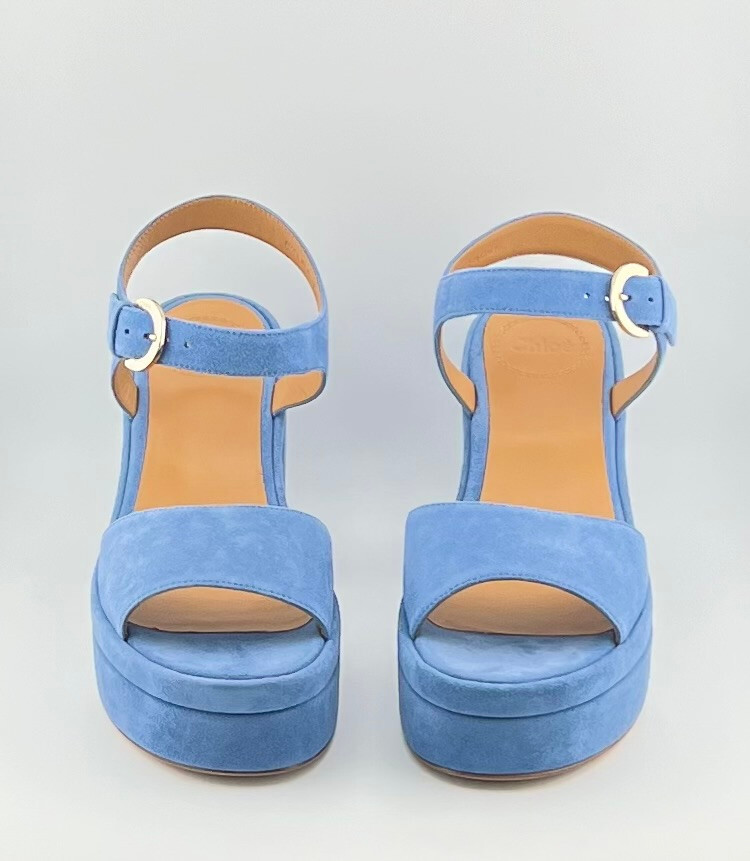 Chloé Odina Platform Sandals in Cobalt Blue | eBay