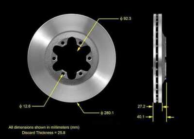 Disc Brake Rotor Bendix PRT5509