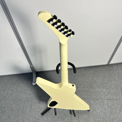 Chitarra elettrica personalizzata James Hetfield Cream Explorer corpo mogano HH Pickup Hot - Foto 7 di 11
