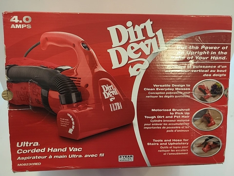 Dirt Devil by Royal Ultra Red Electric Handheld Vacuum M08230 New Belt, Tested - Image 2 of 4