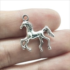 Lot 50pcs Horse Antique Silver Charms Pendants for Jewelry Making 25 22mm