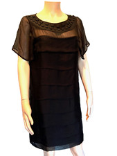 123 robe noire taille 40 en soie