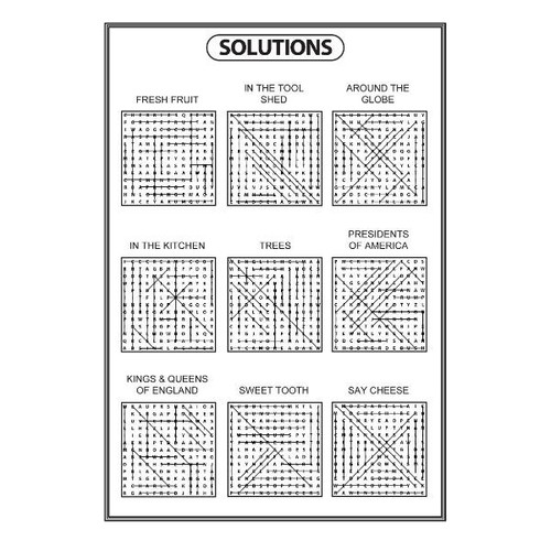 2 x A4 Large Print Word Search Puzzle Book Easy And Hard With Solutions - Picture 12 of 14