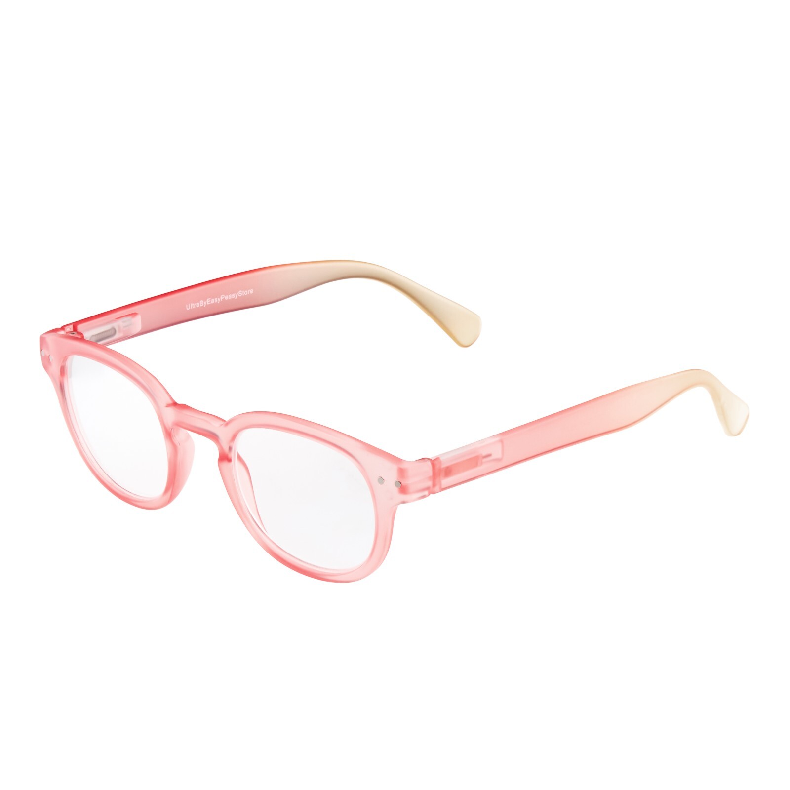 New +3.5 Desert Rose Pink Horn Rimmed Reading Glasses Mens Women Reader Dioptre