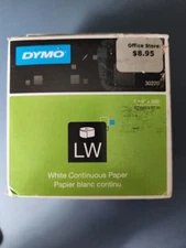 Dymo 30270 Printer Paper Roll White Continuous Paper 2 1/4" x 300'