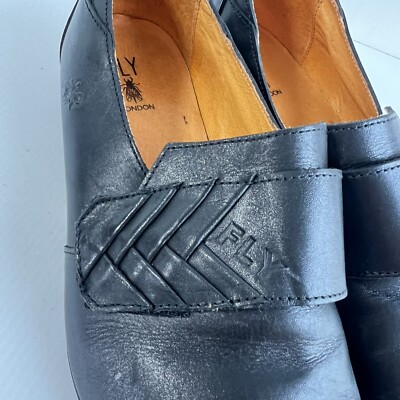 Fly London Mens Dress Shoes Size 44 US 10.5 Black Leather Monk Strat Adjustable s-l1200.jpg main image 4
