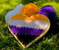 Non-Binary Flag  String Art  Pride Month  Pride  LGBTQ  Wall Decor