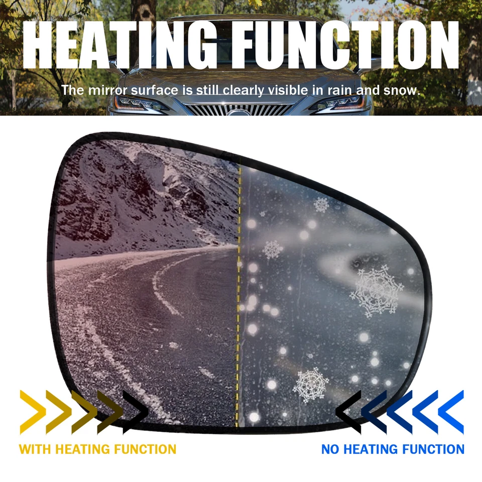 Espejo retrovisor derecho coche cristal térmico para Lexus LS600h LS460 ES300h ES350 Foto 4 de 4