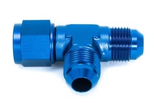 T-Manifold Dash 4 / -4 AN / JIC 4 Female On Run Tee Blue Anodized