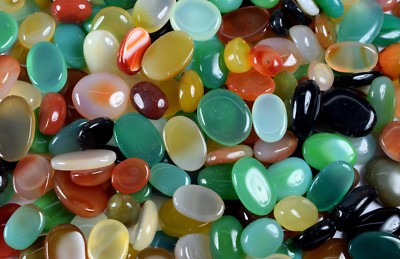 Brazilian Multi Color Onyx Agate Gemstone Lot 2000 Carat Natural Mix Shape 