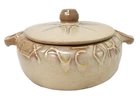 Vintage Frankoma Pottery Wagon Wheel Casserole Dish Round Covered Ovenproof RARE