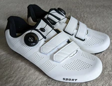 YOW SPORT Road Cycling Shoes Boys 4.5 / Womens 5.5, EUR 37 White Bicycle NEW