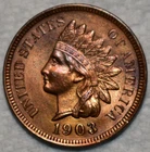 Uncirculated 1903 Indian Head Cent, Sharp specimen.