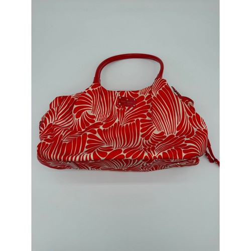 Kate Spade Stevie diaper bag red leaf design