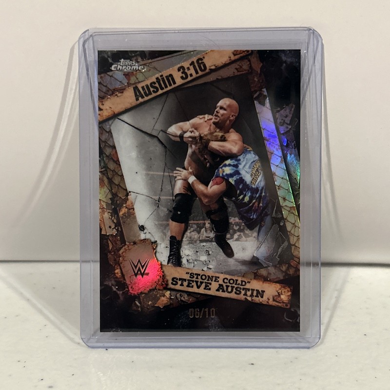 2026 Topps Chrome Wwe Stone cold Steve Austin 3:16-7  Black refractor /10
