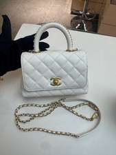 Chanel Coco Handle Mini Chain Crossbody Bag Caviar Leather Gold HW [Duties Paid]