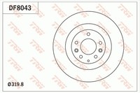 2X Bremsscheibe Trw DF8043 FüR Cx Mazda Ford Tb Er U387 Edge Mzr Awd ER10A Disi