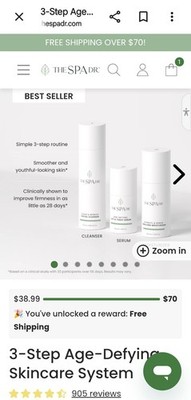 The Spa Dr. 3-Step Age-Defying Skincare System Anti-Aging Skin Care STEP 1, 2 &3