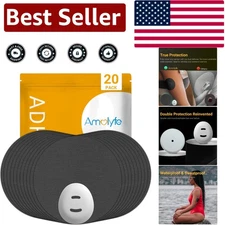 20-Pack Waterproof Dexcom G7 Overpatches & Reusable Protective Cover - Black