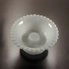 Hobnail Taper Candlestick Holders Milk Glass Vintage