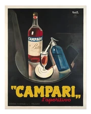 Vintage Campari Poster Wall Art - Classic Italian Decor Print